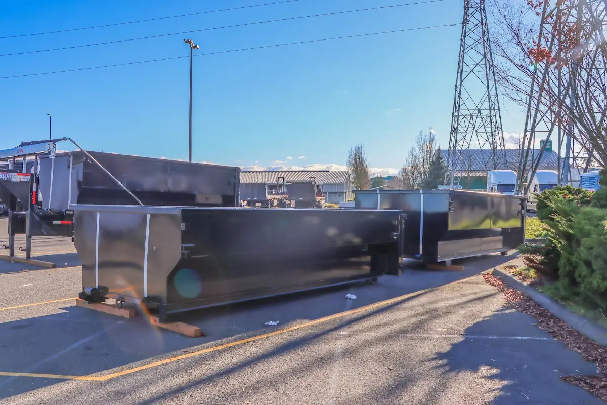 Roll-off dumpster ready for waste disposal at job site for 15 Yard Dumpster Rental in Dentsville